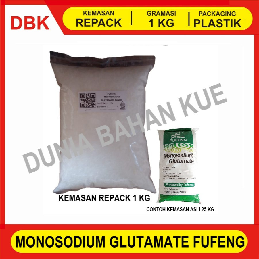 

MONOSODIUM GLUTAMATE FUFENG 20-40 MESH / MSG VETSIN MURNI - REPACK 1 KG