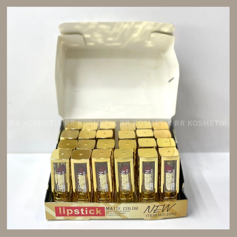 [ 12 PCS ] LIPSTICK MATTE REVLON WATERPROOF ITEM NO: 2092 / LIPSTIK REVLON