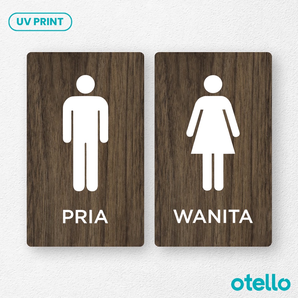 

Sign Papan Toilet Pria Wanita Sign Board Kayu Print Signage Otello Wooden Stiker Timbul Tempel Rustic