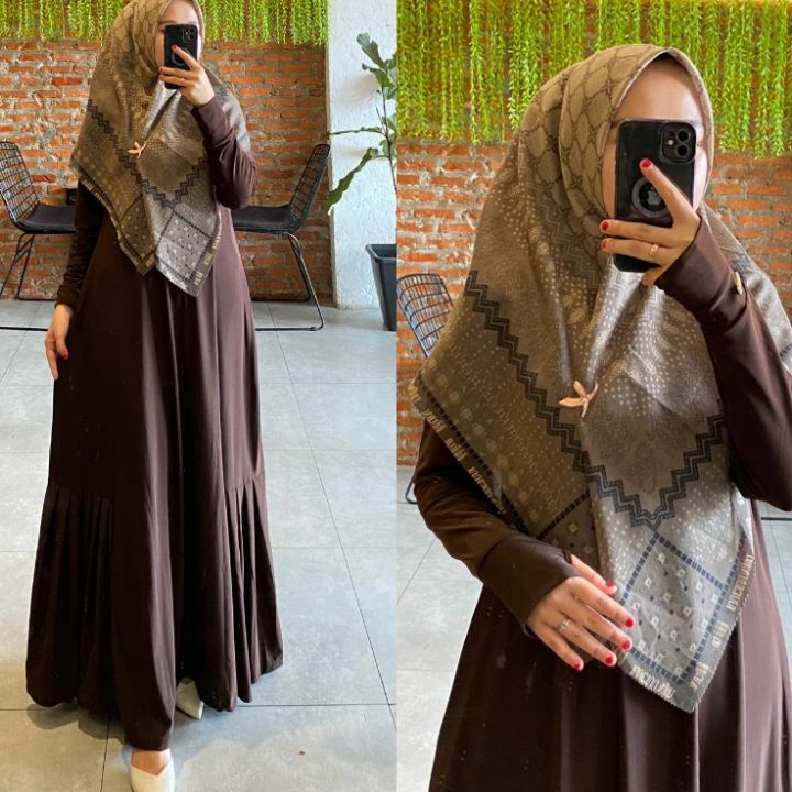 Terlaku GAMIS JERSEY PREMIUM CAMELIA HANDSHOCK RFILLY