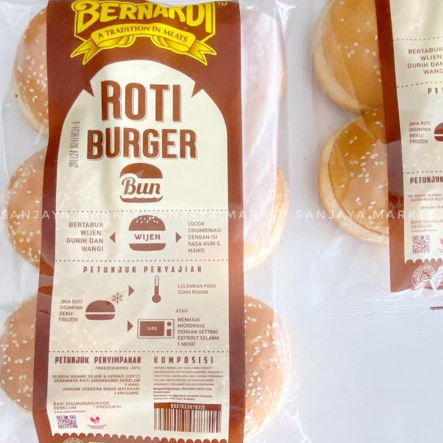 

ROTI BURGER BUN WIJEN BERNARDI ISI 6 BANDUNG 300 GR