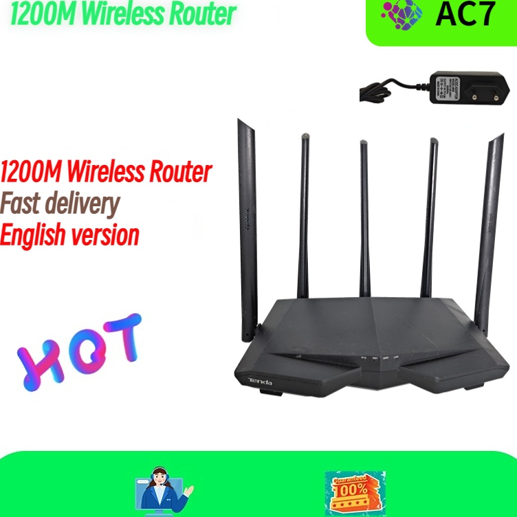 KODE B93G Wireless Router TENDA AC7 Bekas English version 12M