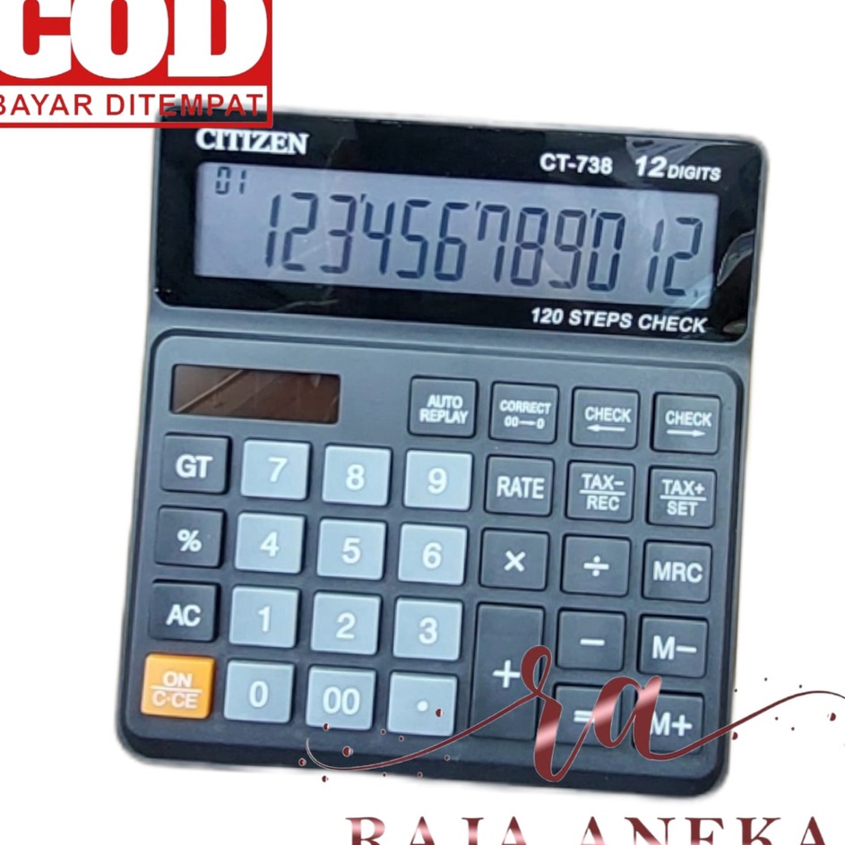 

Calculator Kalkulator Hitam Citizen 738 Kalkulator Citizen CT738 12 digit Kalkulator Dagang Citizen CT 738