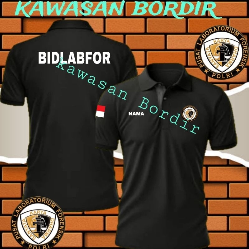 Terbaru polo shirt BIDLABFOR seragam BIDLABFOR kaos laboratorium forensik seragam laboratorium foren