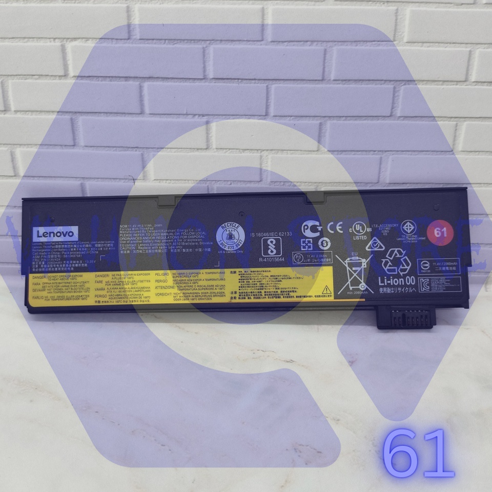 KODE M29D BATTERY BATERAI LENOVO THINKPAD T47 T57 T48 T58 A475 A485 P51S P52S 1AV427 SB1K97584 ORIGI
