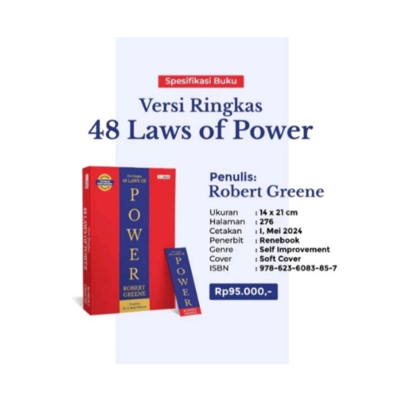 BUKU 48 LAWS OF POWER ROBERT GREENE ORIGINAL BAHASA INDONESIA