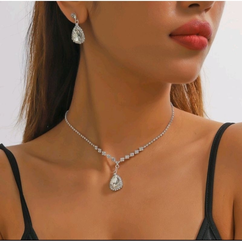 AMIRA SET PERHIASAN WEDDING - PREMIUM WEDDING JEWELRY SET - SET KALUNG ANTING PENGANTIN