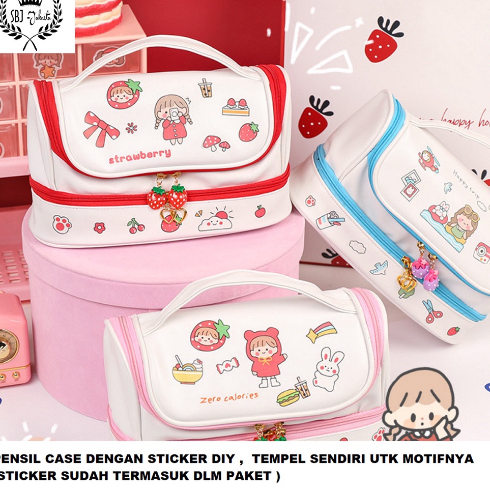 

Harga Promo Tempat Pensil Kotak Pensil STICKER DIY Korea Design Pencil Case