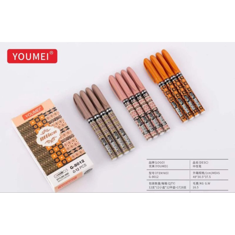 

Pulpen Batik YOUMEI GP-8012 (12pc)