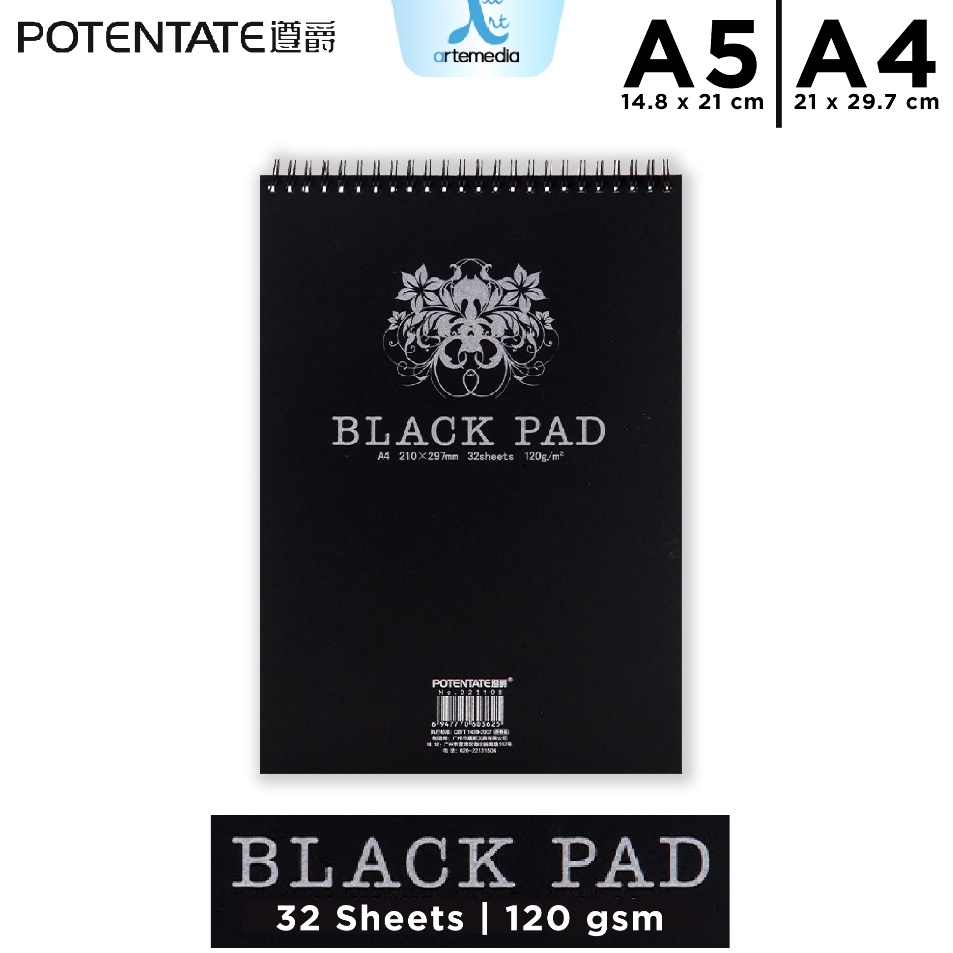 

Potentate Black Paper Wire Bound Sketchbook