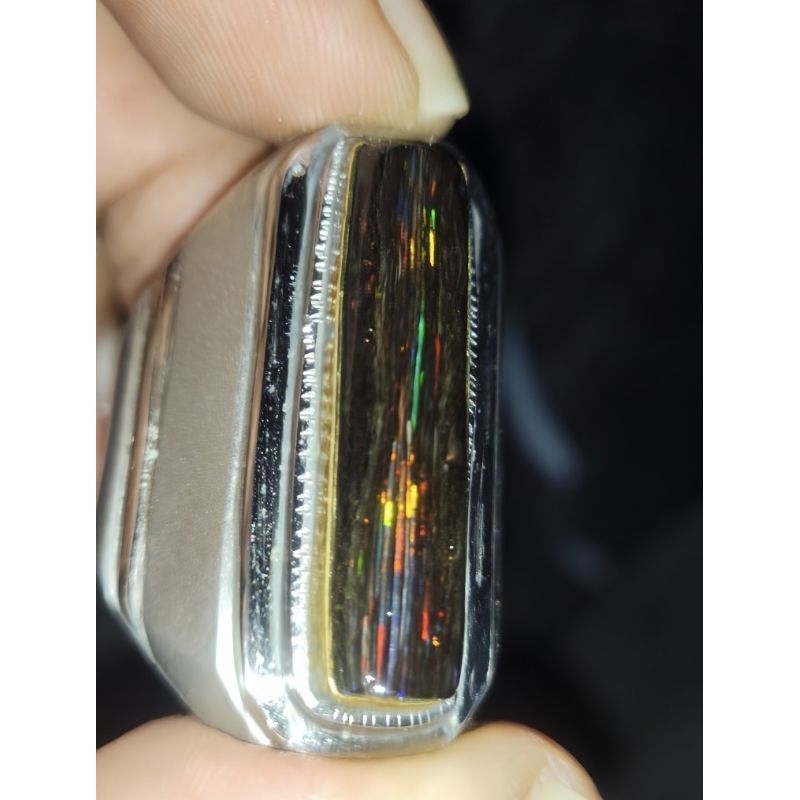 Cincin Black Opal Ruyung Laser