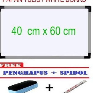 

White board Ukuran 4 x 6 CM Papan Tulis Bingkai Aluminium Untuk Belajar Sekolah Spidol dan Penghapus