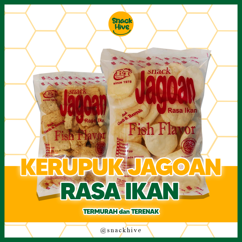 

kerupuk goreng rasa ikan - Jagoan 70 gram & 180 gram - 70Gram A