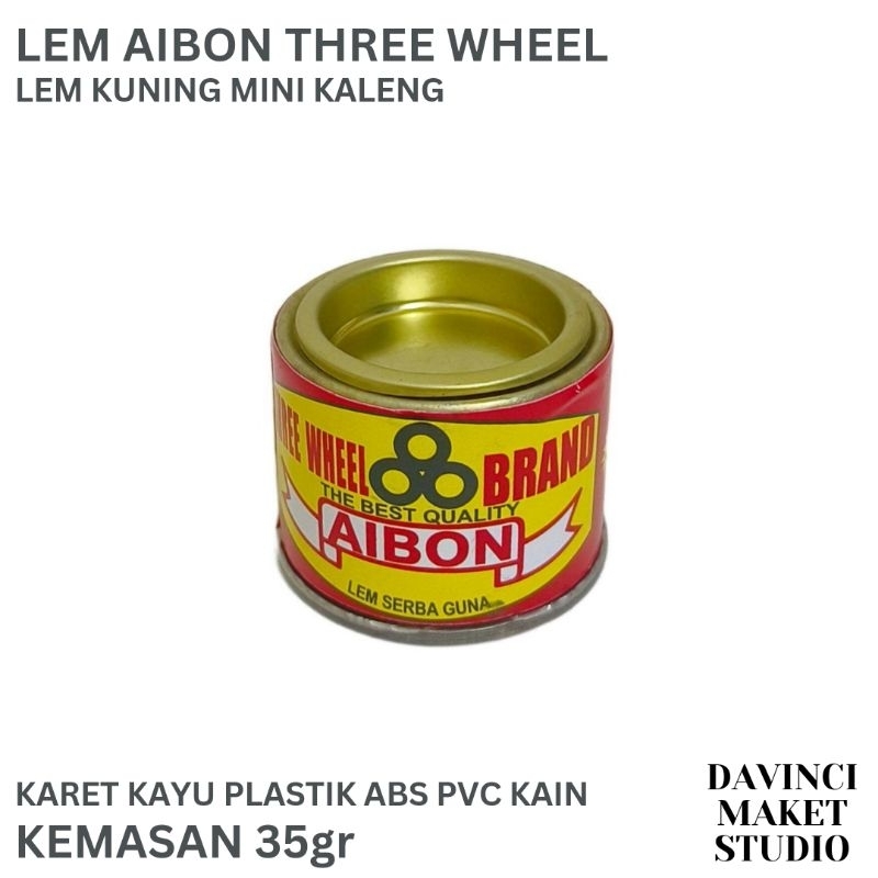 

Lem Aibon TIGA RODA Kaleng Kecil - Lem Kuning Mini