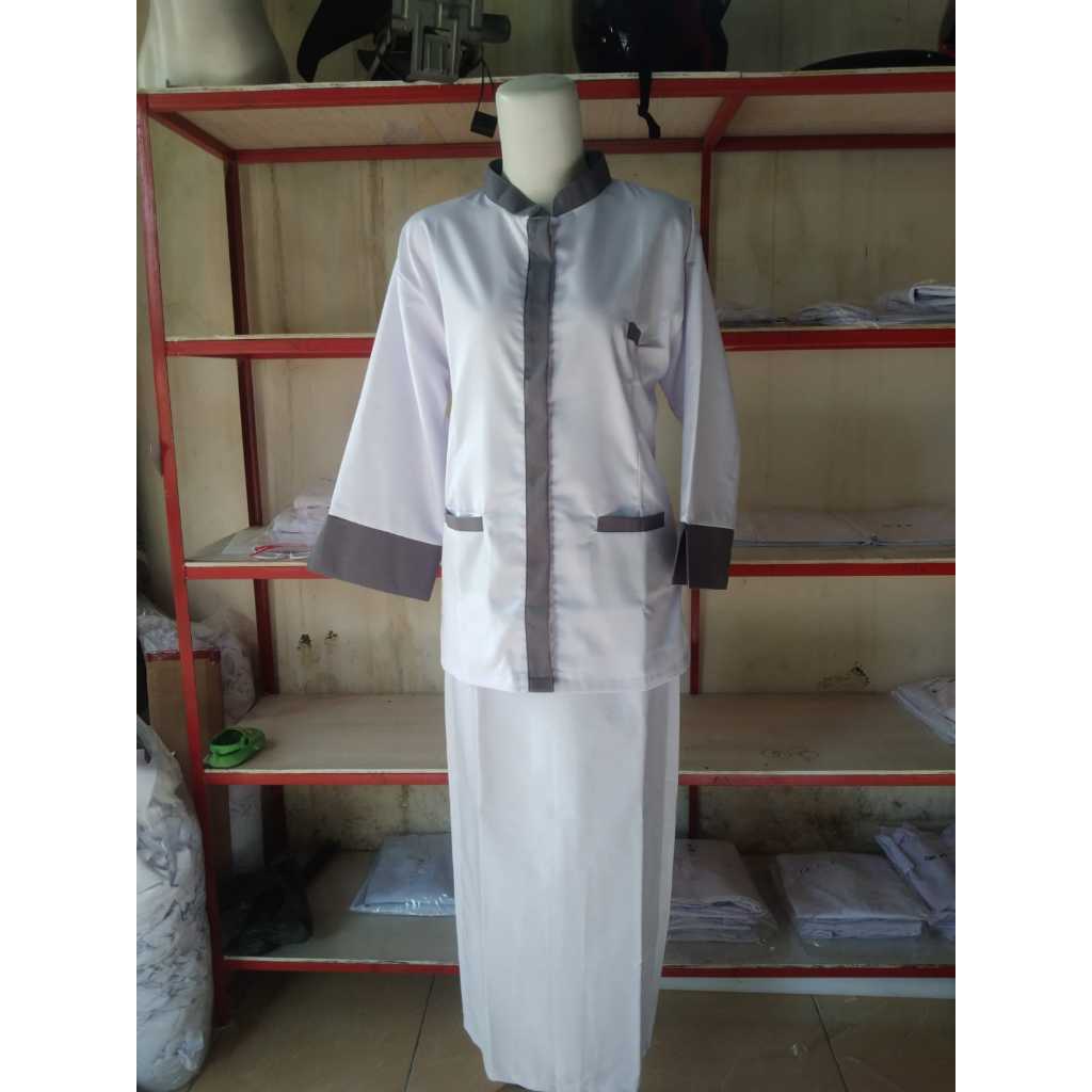 BAJU PERAWAT PUTIH SETELAN CELANA DAN ROK A ROK SPAN DLL (CUSTOM SUKA SUKA )
