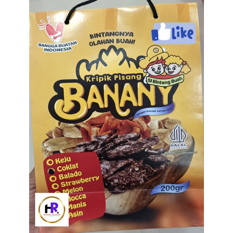 

keripik pisang banany rasa coklat