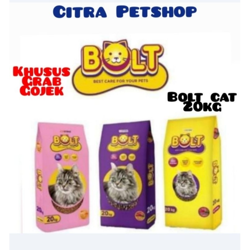 Bolt cat food 20kg - makanan kucing bolt 20kg