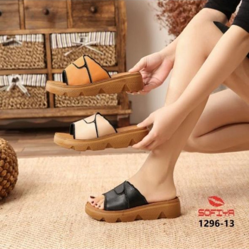 SOFIYA 1296 13 - SANDAL WEDGES WANITA 3cm