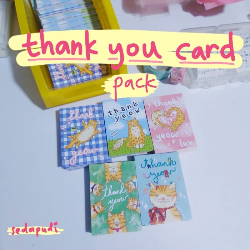 

(10pcs) thank you card kucing