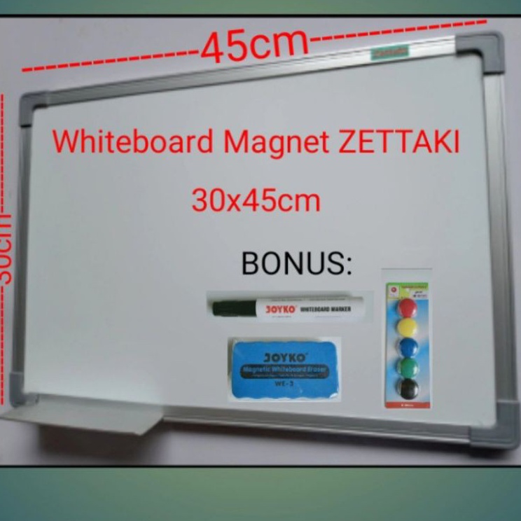 

Laris Papan tulis magnet whiteboard gantung single face ZETTAKI 3x45cm