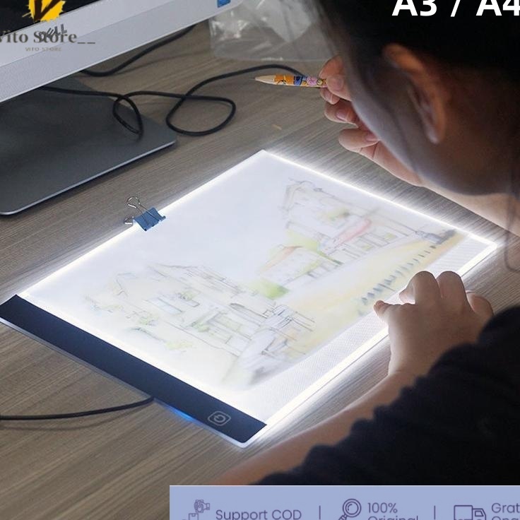 

Stock Banyak CODA3A4 LED Drawing Tracing Board Stensil Board Papan Jiplak Gambar LED Anak Dewasa Copy Board Papan LED Light Pad Ultra Slim