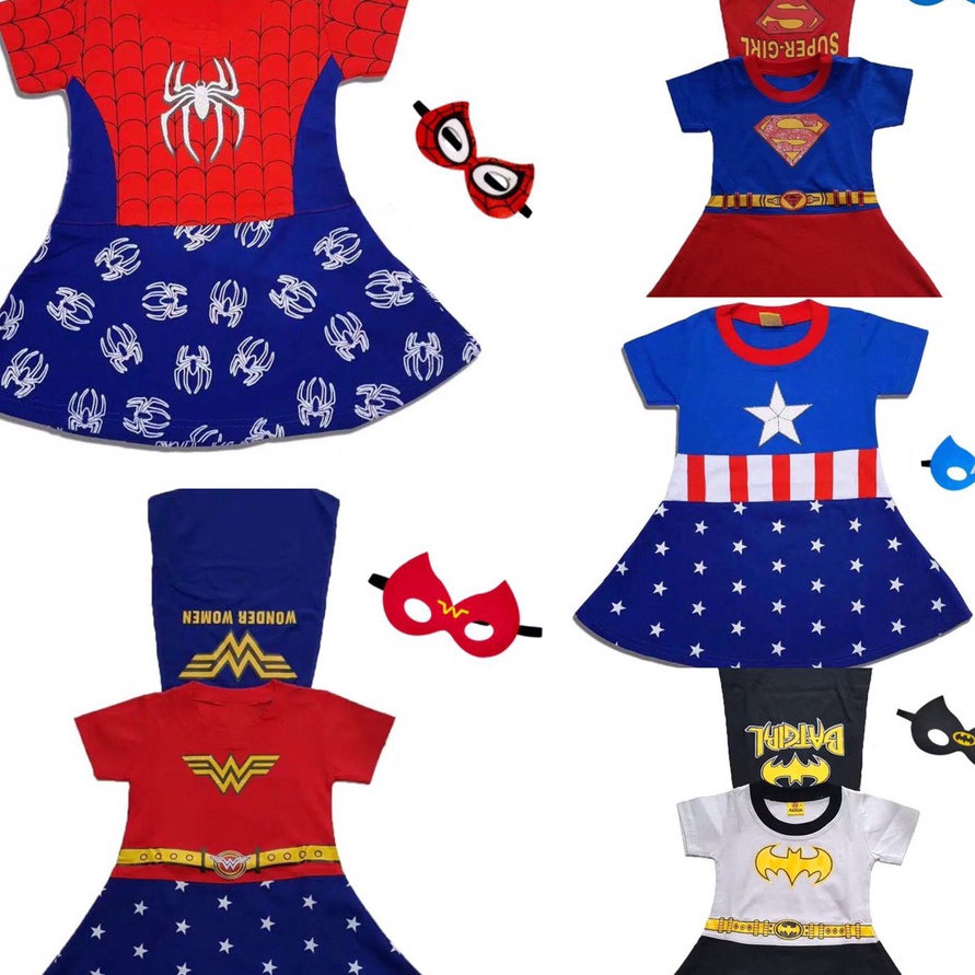 Banyak Peminat Kostum anak perempuan superhero  dress superhero  kostum anak perempuan evengers  dre