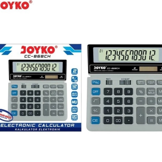 

Terlaris Kalkulator JOYKO CC868CH CHECK CORRECT Calculator Model SDC868L 12Digit CC868CH