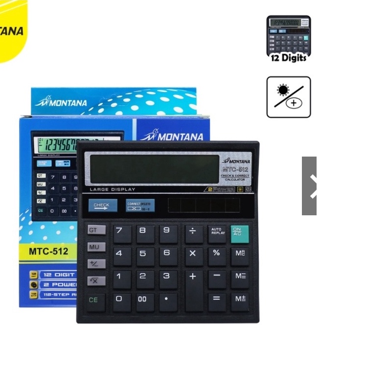 

Kalkulator 12 Digit Montana 512 Calculator Montana MTC512