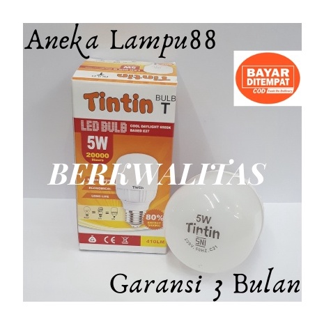 Lampu led tintin capsule 5watt LED paket 1 pcs  Bohlam 5 watt tintin  hemat
