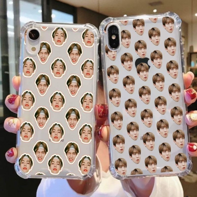 Custom Case Face Grid/Softcase Anticrack/Blackmatte|Bebas request foto