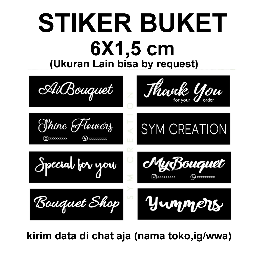 

Stiker Buket CUSTOM | Label Buket