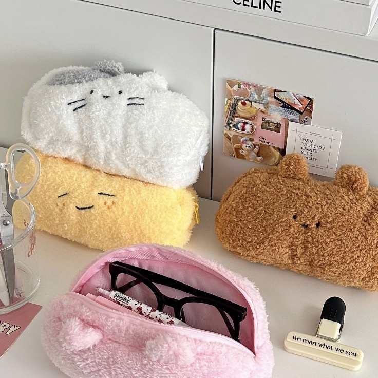 

GEOMI Furie Pencil Case Kotak Pensil Lucu Bulu Aesthetic Cute Sekolah Korea Style