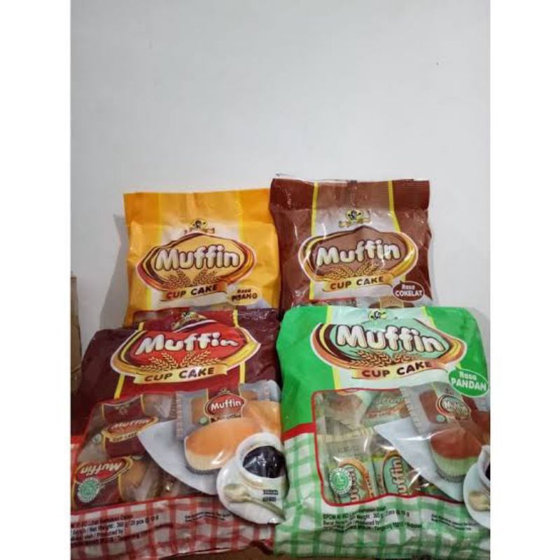 

pusan muffin cup cake isi 20pc (360gr) muffin rasa original cokelat pisang pandan