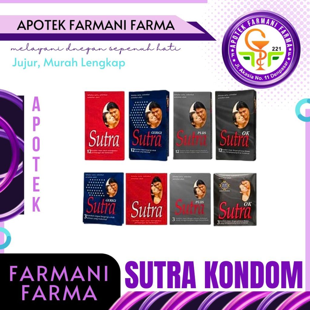 Kondom Sutra Merah / Kondom Sutra Hitam / Kondom Sutra Abu-Abu / Kondom Sutra Biru / Kondom Sutra Kl