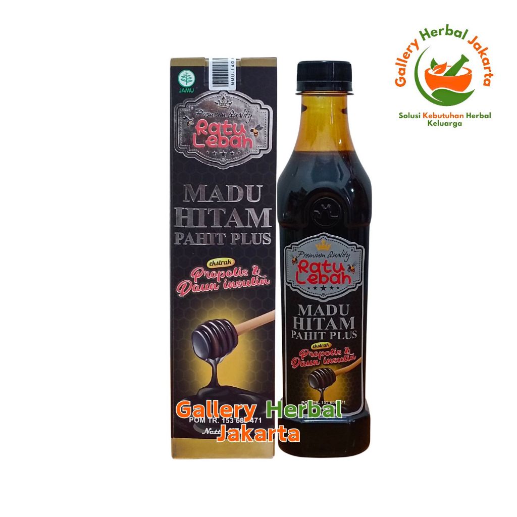 

Madu Hitam Pahit Ratu Lebah Plus Propolis 470gram