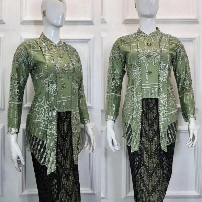 ( FREE HIJAB) stelan kebaya kutubaru hijab/kebaya kutubaru/kebaya Kartini/kebaya modern