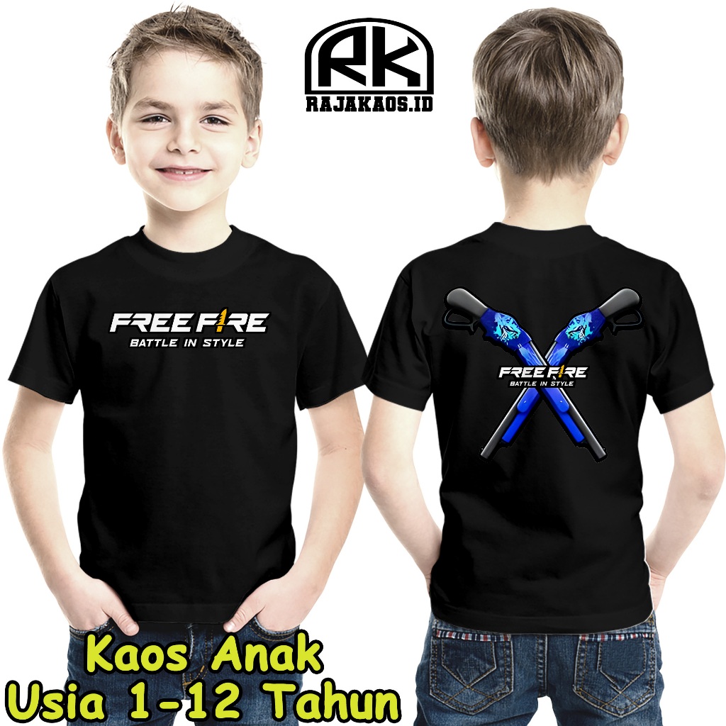 RAJA KAOS ANAK FF SG 2 VERSI SG MAMBA USIA 1-12 TAHUN - BAJU FF SG 2 ANAK COWOK - BISA BAYAR DI TEMP