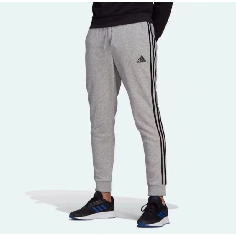 Qdidas Essentials 3 strips sweatpants slim fit Grey