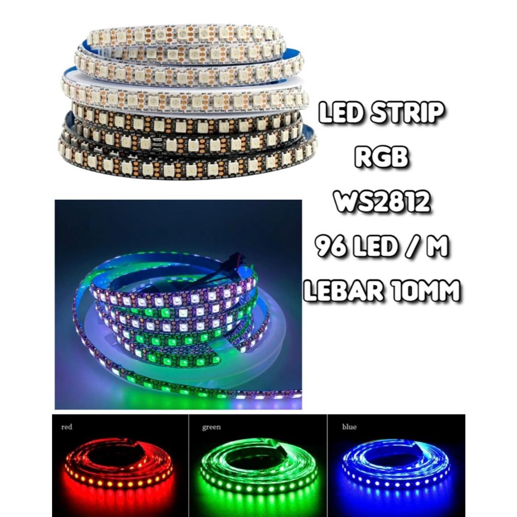 lampu led strip WS2812B 96 Led atau Meter Led Strip RGB 5V