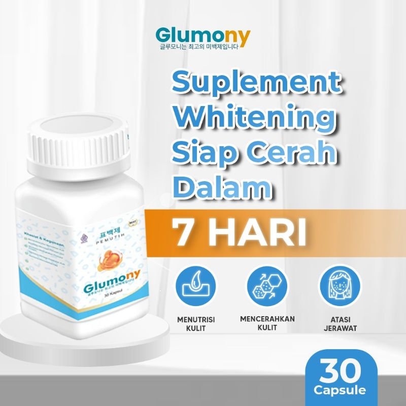 GLUMONY PEMUTIH BADAN/KULIT TERCEPAT GLUMONY WHITENING GLUTATHIONE DIJAMIN AMPUH