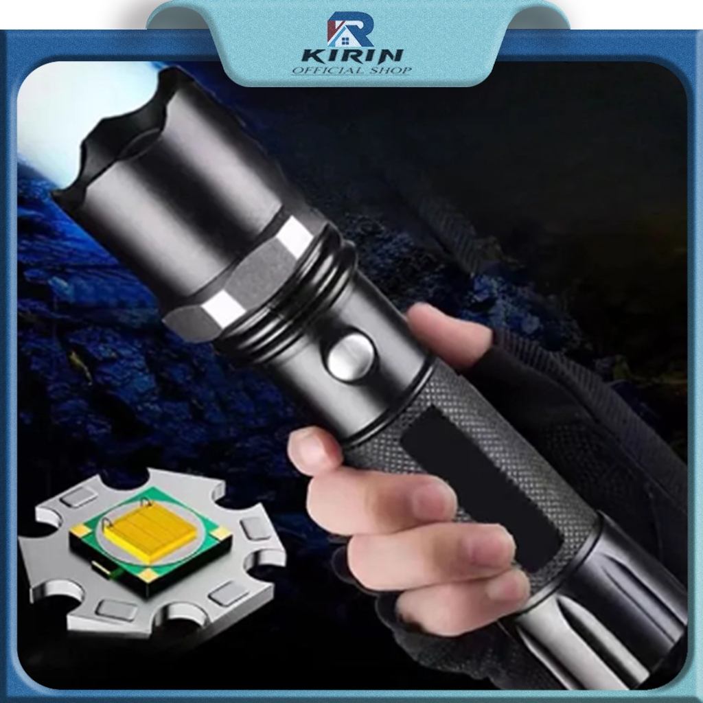 Senter Cas Police Swat 99000W Lampu Emergency Darurat Lamp Led Super Terang Jarak Jauh Original