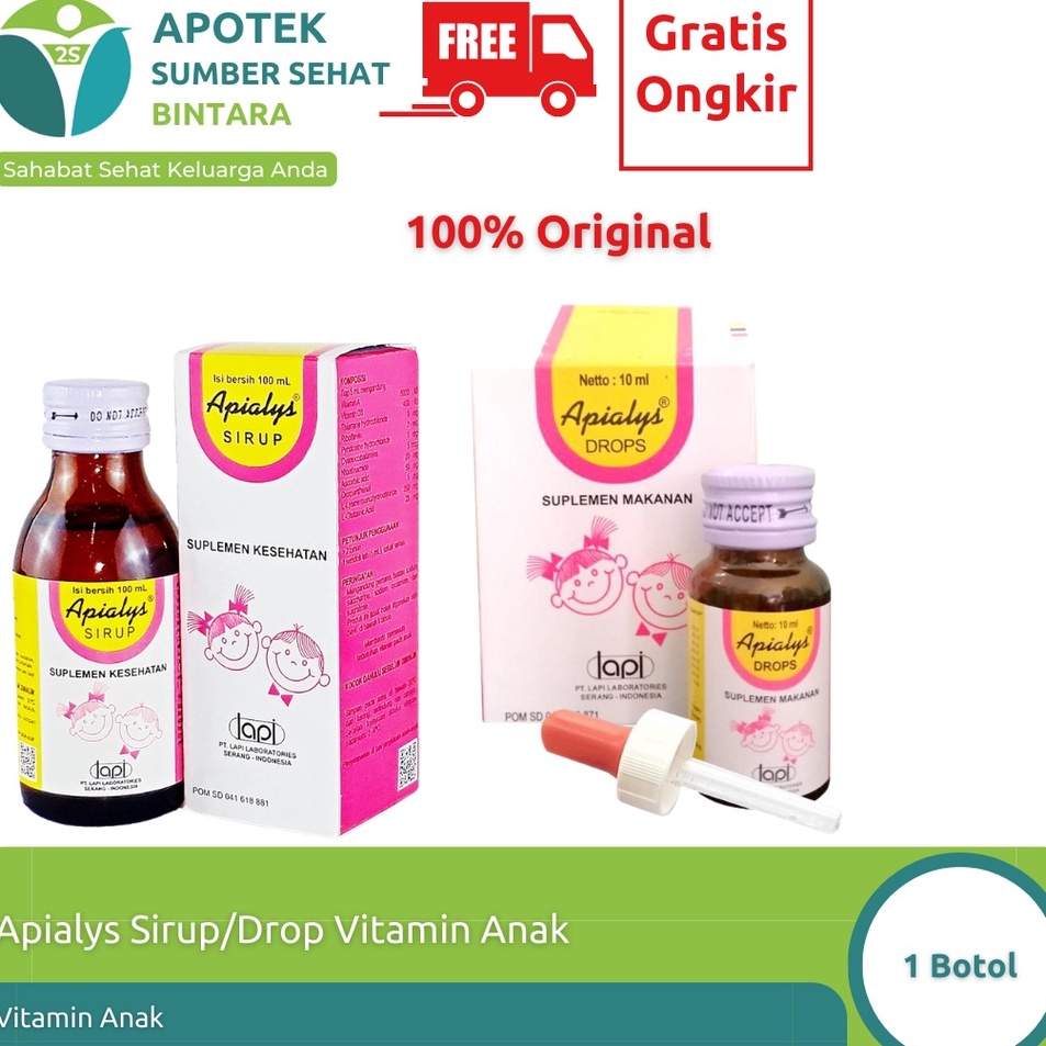 Best Produk  ONGKIR Apialys SirupDrop Multi Anak