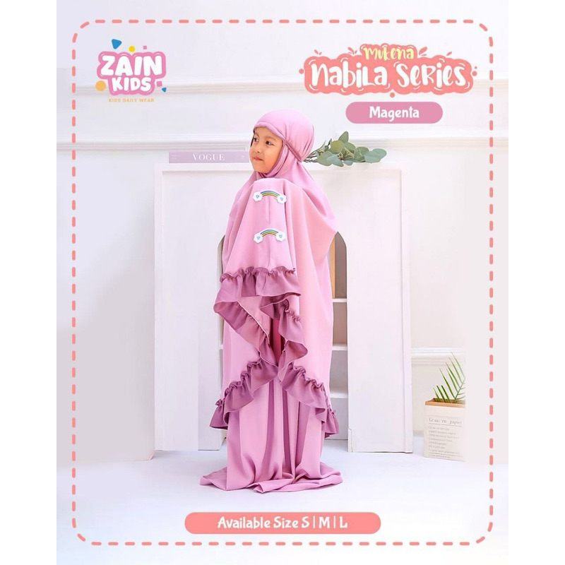 ZAINKIDS | BEST SELLER MUKENA ANAK POLOS NABILA