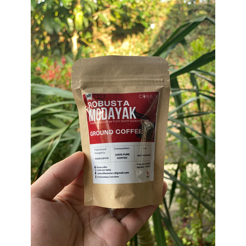 

Kopi Robusta Modayak Bubuk 50gr Cousin Coffee