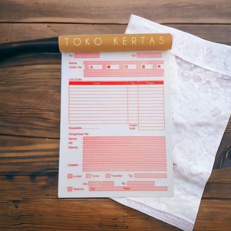 

buku list order / buku list order olshop / buku olshop list order / nota olshop