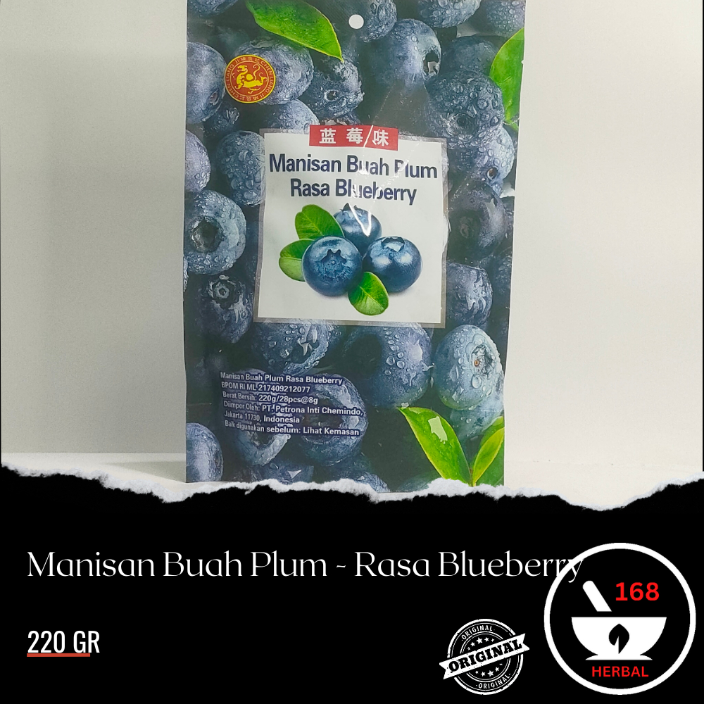 

Chen liang ji Manisan buah Blueberry/ Manisan Plum Rasa Blueberry - 220 gr