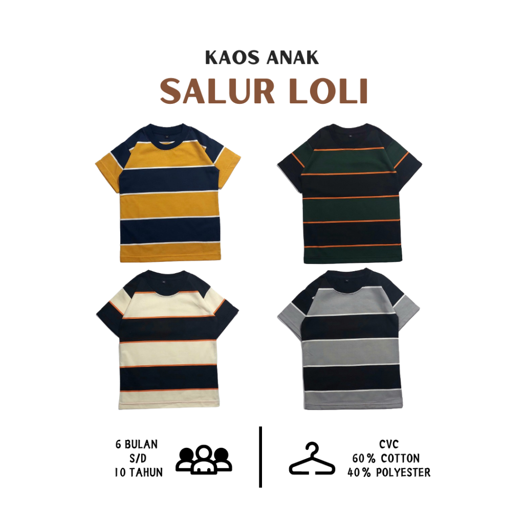 Plat D Konveksi | Kaos Anak Salur Loli