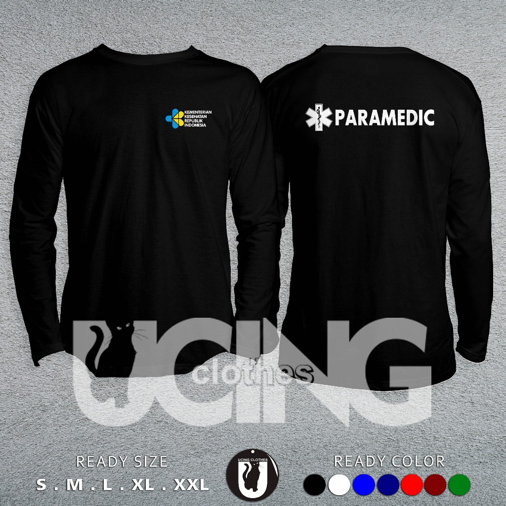 Kaos Baju Paramedic Perawat Kemenkes Kementrian Kesehatan Indonesia Lengan Panjang Kaos Kesehatan