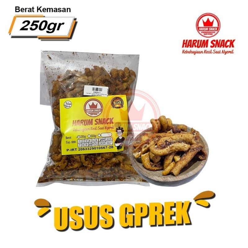 

KERIPIK USUS GEPREK 250gr [Harum Snack Official] PEDAS