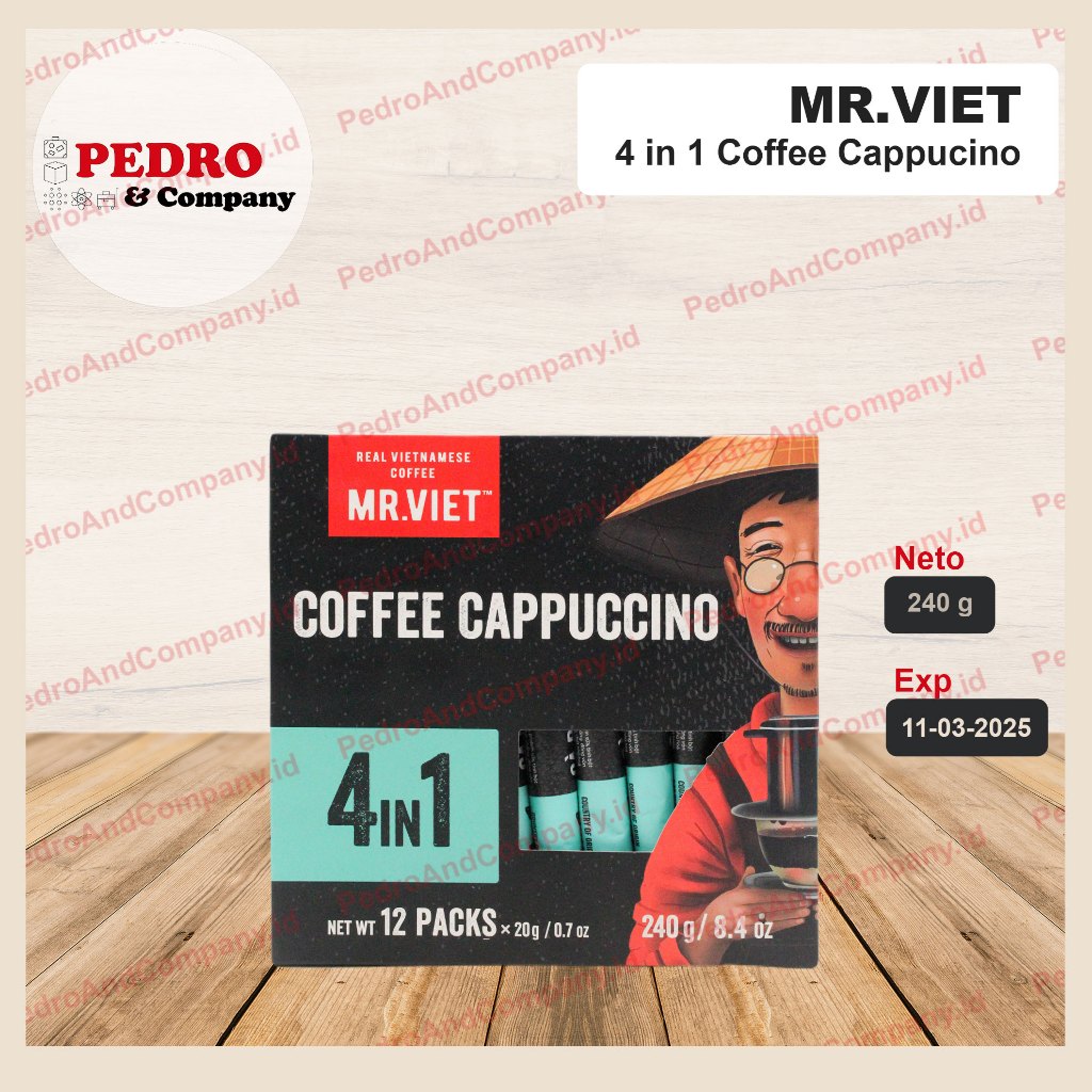 

Mr Viet 4in1 coffee Capucinno 12 pack 240 gram kopi instan